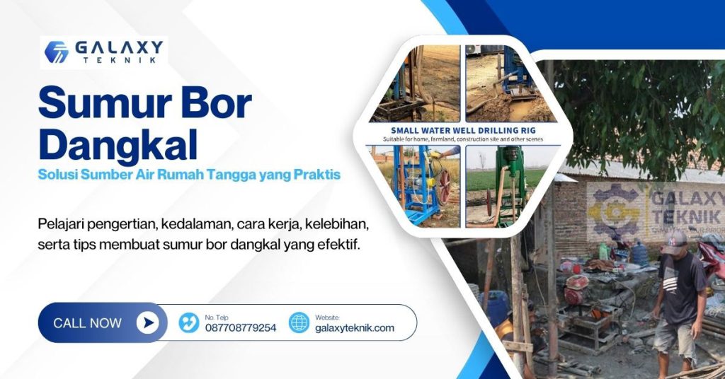 baner sumur bor dangkal