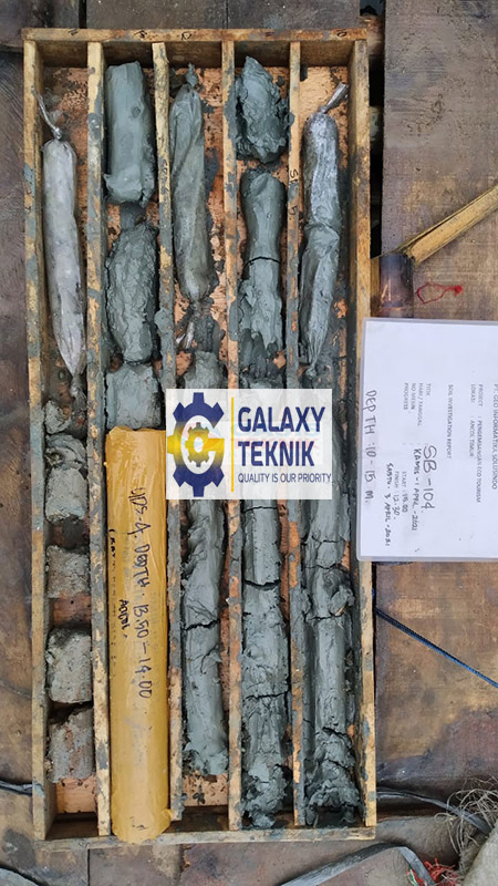 analisis sampel tanah dari boring test untuk mengetahui daya dukung tanah