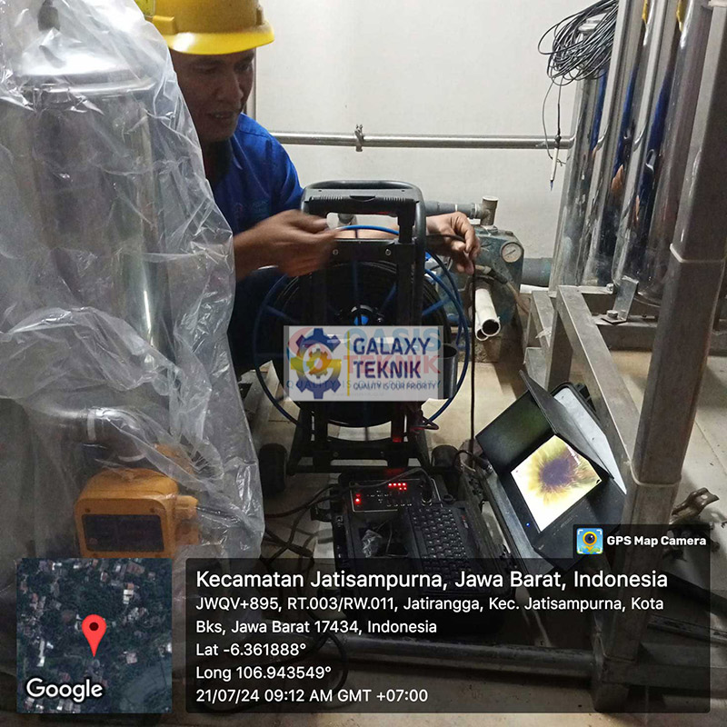 hasil inspeksi sumur menggunakan kamera borehole