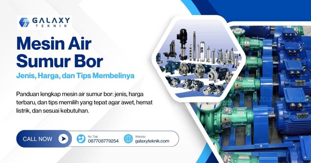 baner mesin sumur bor