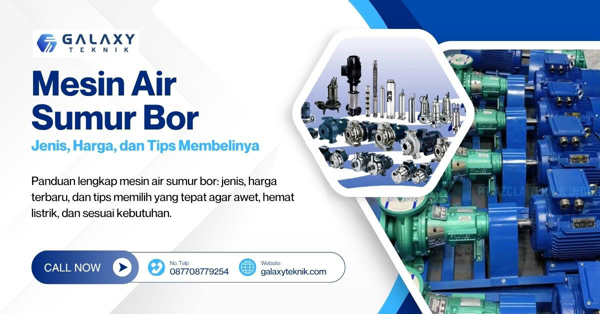 baner mesin sumur bor